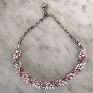 Lisner Pink crystal and enamel Necklace